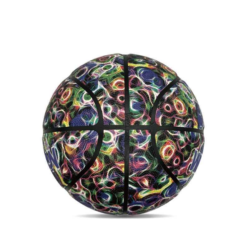 Bóng rổ thể thao trong nhà/ngoài trời PU bóng rổ thể thao in đầy màu sắc