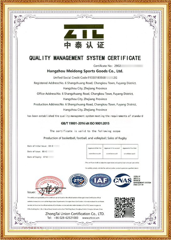 Chứng chỉ ISO 9001